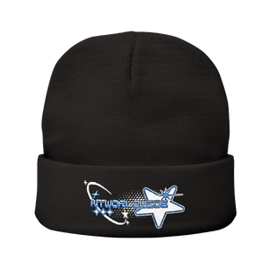 NT Worldwide White/Blue Embroidered Beanie