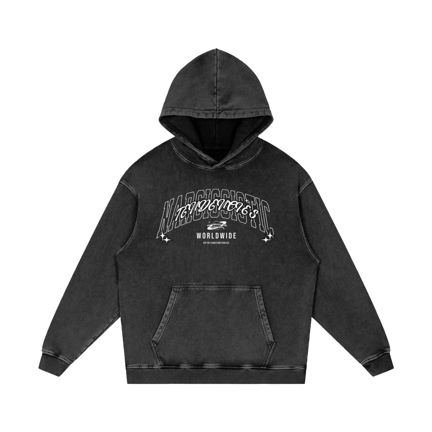 Narcissistic Tendencies Acid Wash Oversize Hoodie